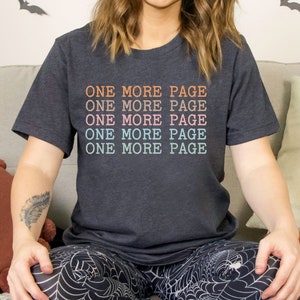 One More Page, library shirt,  reading shirt,  book lover shirt, book nerd shirt, library tshirt,  librarian shirt,  funny book shirt