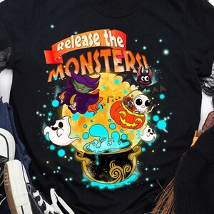 Halloween Cute Release the Monsters Tshirt, Spooky Style