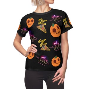 Horror de Halloween, papas fritas de pizza, HHN AOP, camiseta lil boo, camiseta universal de Halloween, camiseta Mel&#39;s Die in, regalo de terror de Halloween, hhn23