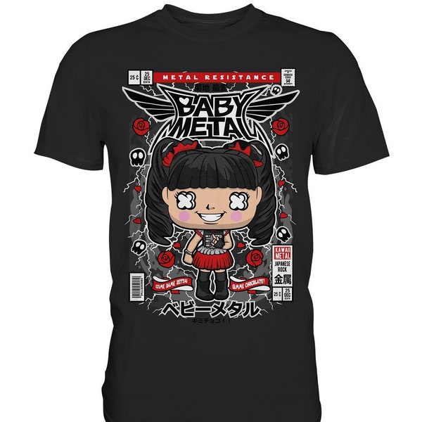 BABYMETAL Comic Kawaii Japan Baby Metal Music  - Premium Shirt