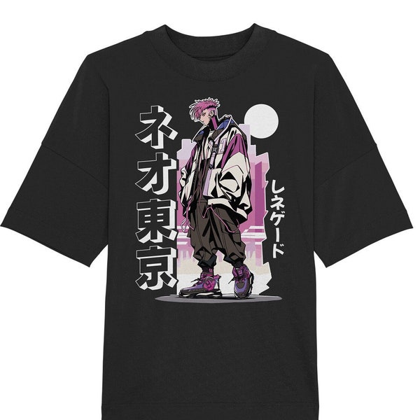 Anime Boy - Organic Oversize Shirt | Waifu Japanese Asien Manga Otaku Kawaii T-Shirt