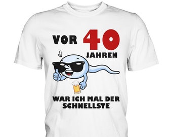 Herren Vor 40 Jahren war ich mal der Schnellste 40. Geburtstag Mann Premium T-Shirt