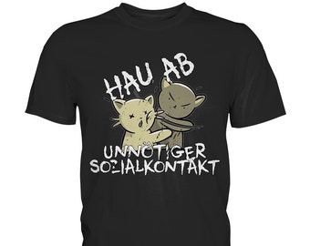 Hau Ab! Unnötiger Sozialkontakt BAKA Anime Style Geschenk T-Shirt - Premium Shirt