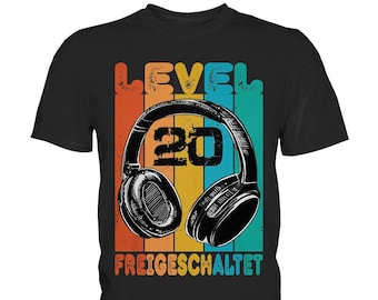 Level 20 Jahre Geburtstagsshirt Junge Mädchen Gamer Geburtstag T-Shirt - Premium Shirt