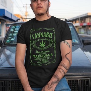 Cannabis Marihuana T-Shirt | Stoner Pot Weed Kiffer THC Hanf Gras Geschenk