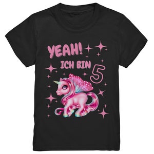T-shirt Licorne 5 Ans Fille - Cadeau Anniversaire 100% Coton | Design Mignon Et Confortable