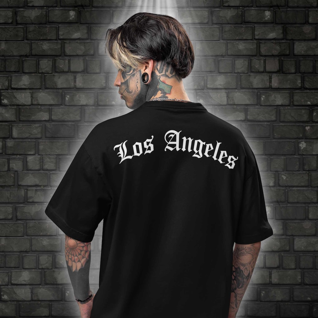T-shirt sportiva estiva da uomo e da donna con stampa Los Angeles