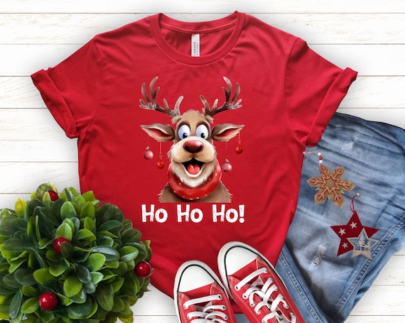 Camiseta navideña Camisa divertida de reno Idea de regalo para