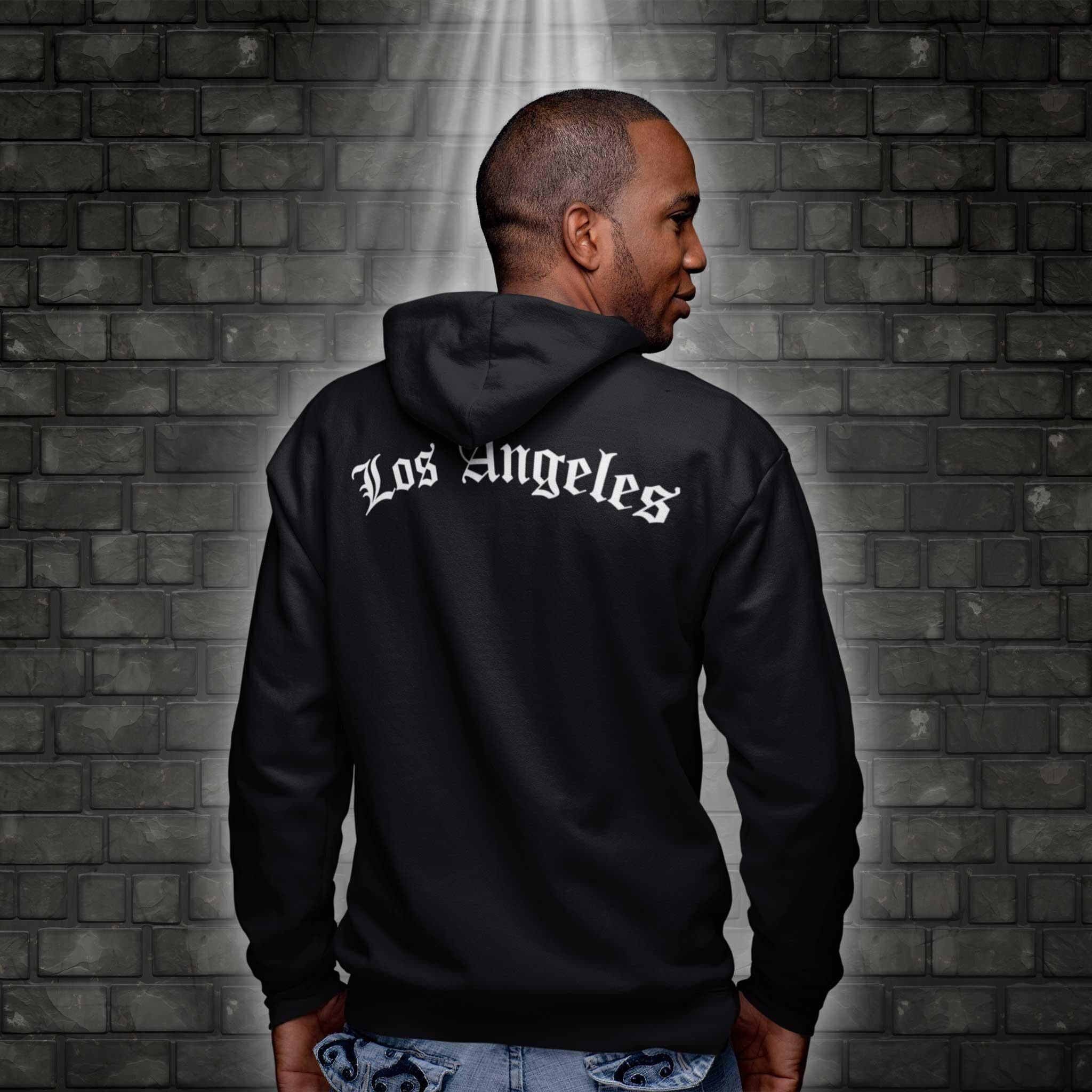 Los Angeles Hoodie With Back Print Hoodie Streetwear Long Sleeve