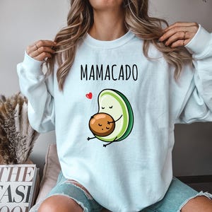 Bluza Mamacado | Sweter z zapowiedzią ciąży | Sweter z ogłoszeniem dziecka | Zabawny prezent dla przyszłych mam | Baby shower