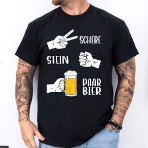Funny Rock Scissors Couple Beer T-Shirt | Beer Lover Shirt | Beer T-Shirt Men | Gift for Beer Fans | Funny Party Shirt