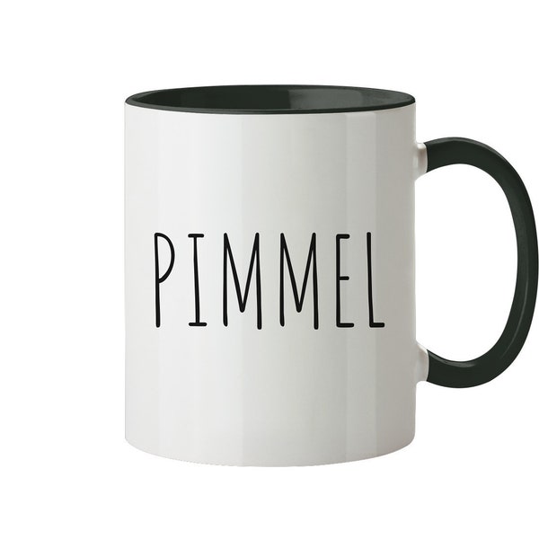 Pimmel - Tasse zweifarbig | Lustige Kaffeetasse mit Beleidigung