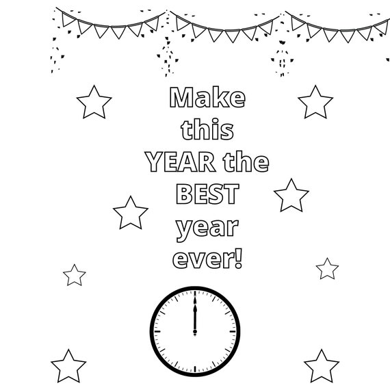 Free Printable New Year's Eve Color by Number Pages - The Artisan Life