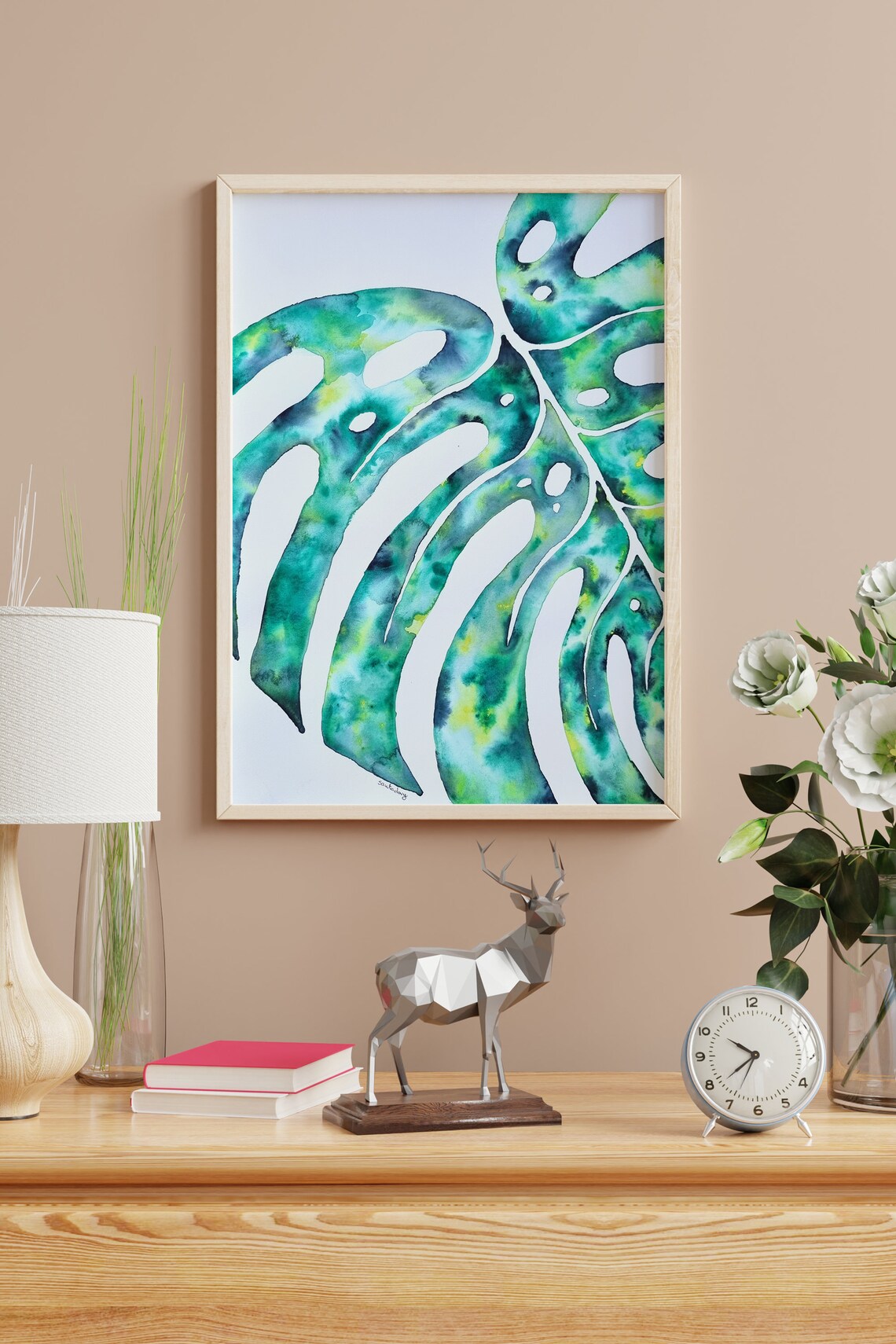 Monstera Watercolor Monstera Painting Original Art A4 - Etsy