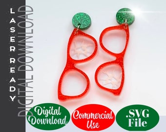 A Christmas Story Earrings SVG: 'Shoot Your Eye Out' Glasses (Digital Download)