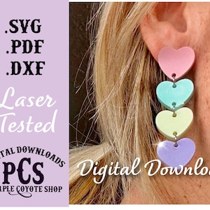 Valentine&#39;s Day Heart Earrings, Retro Candy Earrings, Conversation Heart Earrings, Kawaii, v-day gift, v-day candy earrings, nostalgic