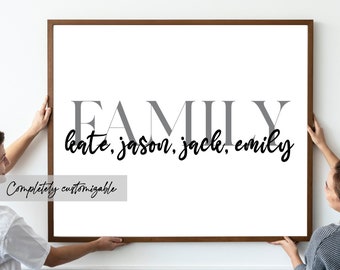 Custom family name sign | Family last name sign | custom family sign | custom family name | family name art | DIGITAL FILE