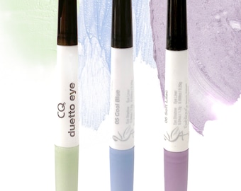 CQ EYE DUETTO | Fard à paupières crème Bâton de maquillage 04 Cool Green 05 Cool Blue 06 Soft Lilac Purple