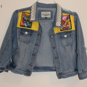 Refashioned denim jacket