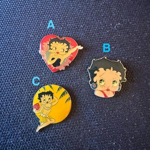 Vintage Betty Boop Pins - 3 Styles