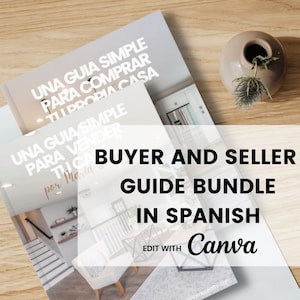 SPANISH Seller Guide and Buyer Guide Real Estate Bundle, Customizable Canva Template Real Estate [Real Estate Marketing]