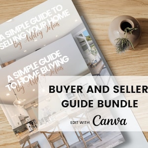 Seller Guide and Buyer Guide Real Estate Bundle, Customizable Canva Template Real Estate [Real Estate Marketing]