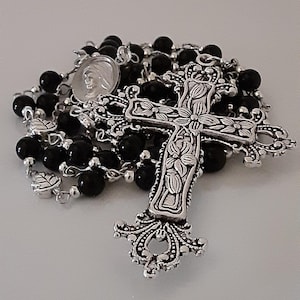 Spring into Spirituality Onxy Rosary
