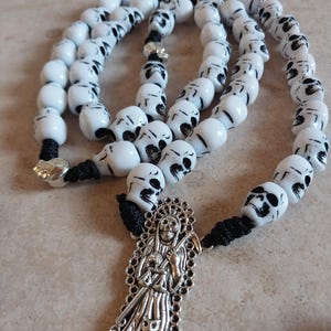 XL Santa Muerte Rosary | St. Death Rosary Rope