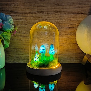 Handmade Cute Blue Mushroom Lamp Original Mushroom Lamp Gift Light Creative Gift Unique Gifts
