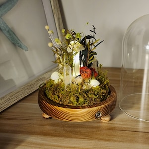 Handmade June Roses Birth Gift Mushroom Lamp Crystal Mushroom Lamp Birthday Gift Mother&#39;s Day Gift Mothers Day Gift Ideas