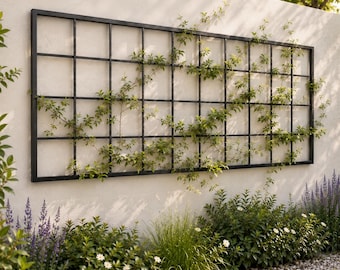 Groot metalen tuinrek, wandrek voor planten, aluminium klimrek, steun voor klimplanten buitenshuis