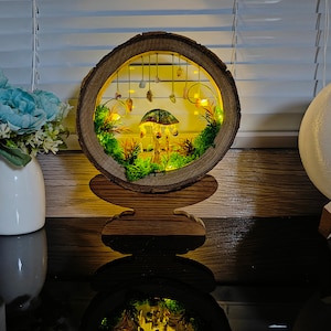 Mysterious Journey Crystal Mushroom Lamp Crystal Night Light Handmade Mushroom Lamp Night light Birthday Gifts Christmas gift