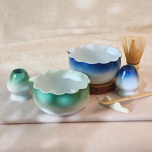 Glossy Flow Glaze Matcha Kit Options, Two Tone Spouted Chawan with Whisk Stand, Aesthetic Matcha Lover Gift Box, Unique Gift Ideas
