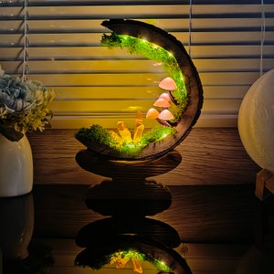 Whimsical Forest Mushroom Night Light Crystal Mushroom Lamp Pink Mushroom Lamp Unique Gift Christmas gift