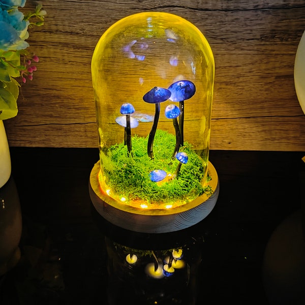 Lampe champignon peinte à la main Veilleuse champignon mignonne Cadeaux faits à la main Veilleuse champignon