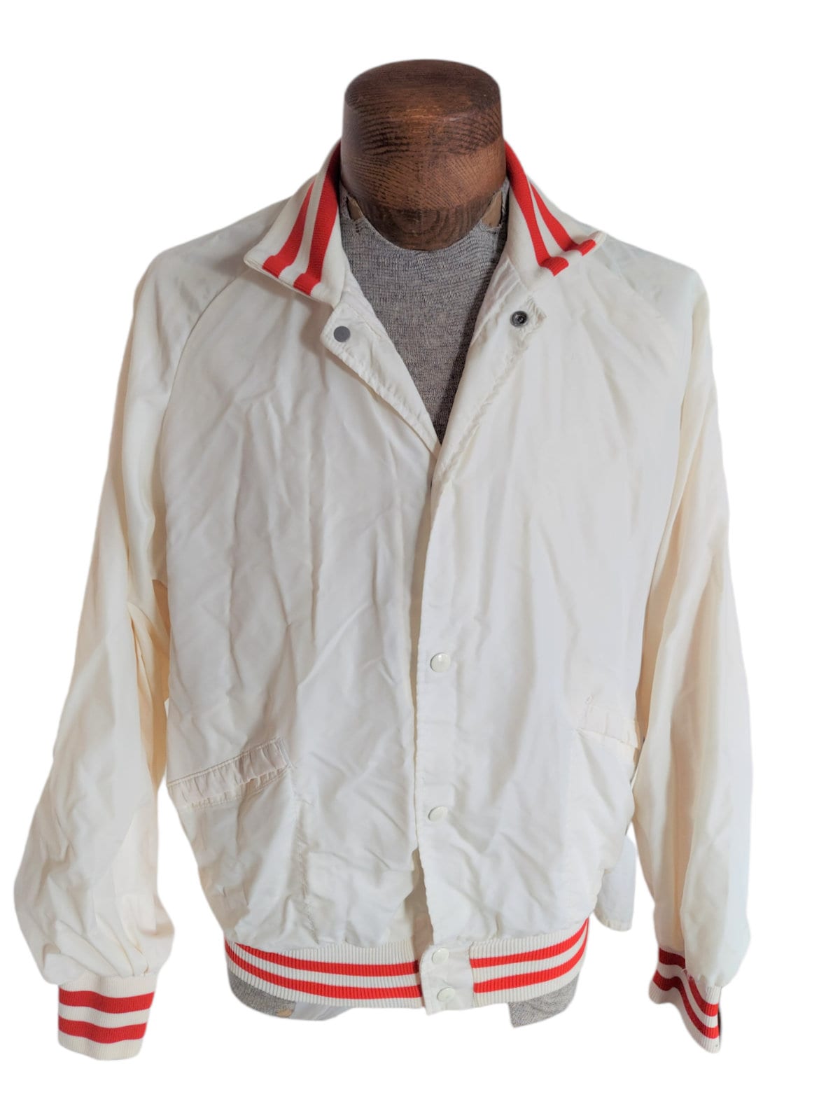 Red Mills King Louie Blazer VTG KING LOUIE Men's Cream Red Snap