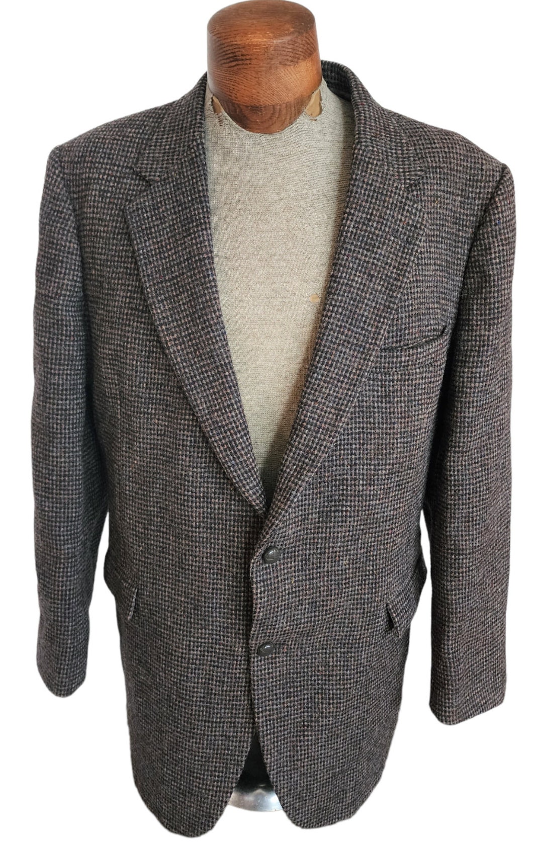 VTG STAFFORD Harris Tweed Men's 2 Button Sport Coat Size Etsy
