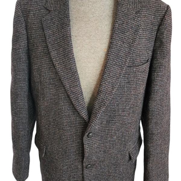 VTG STAFFORD Harris Tweed Men's 2 Button Sport Coat Size 48 Long? USA