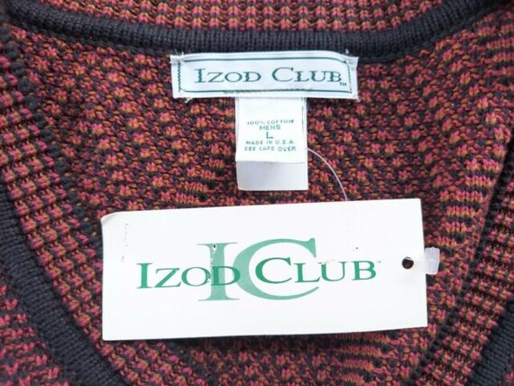 NWT IZOD CLUB Vintage Men's V-Neck Cotton Sweater… - image 8