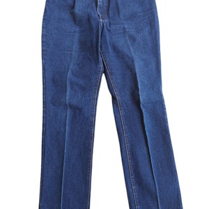 VTG LEE Women&#39;s Dark Blue 5 Pocket High Rise Jeans Size 16; 28 x 33 Made In USA