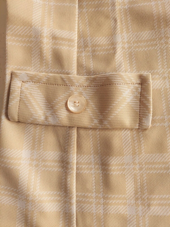 VTG JACK WINTER Women's Tan & Ivory Plaid Polyest… - image 9