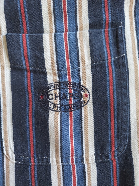 CHAPS RALPH LAUREN Vintage Men's Block Striped Button… Gem