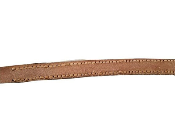 VTG UNBRANDED Men's Woven Leather Belt Size 46? - image 8