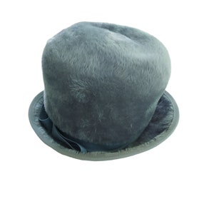 VTG MUSKETEER Doris Designed Women&#39;s Grayish Blue Bucket Hat Mohair? Austria