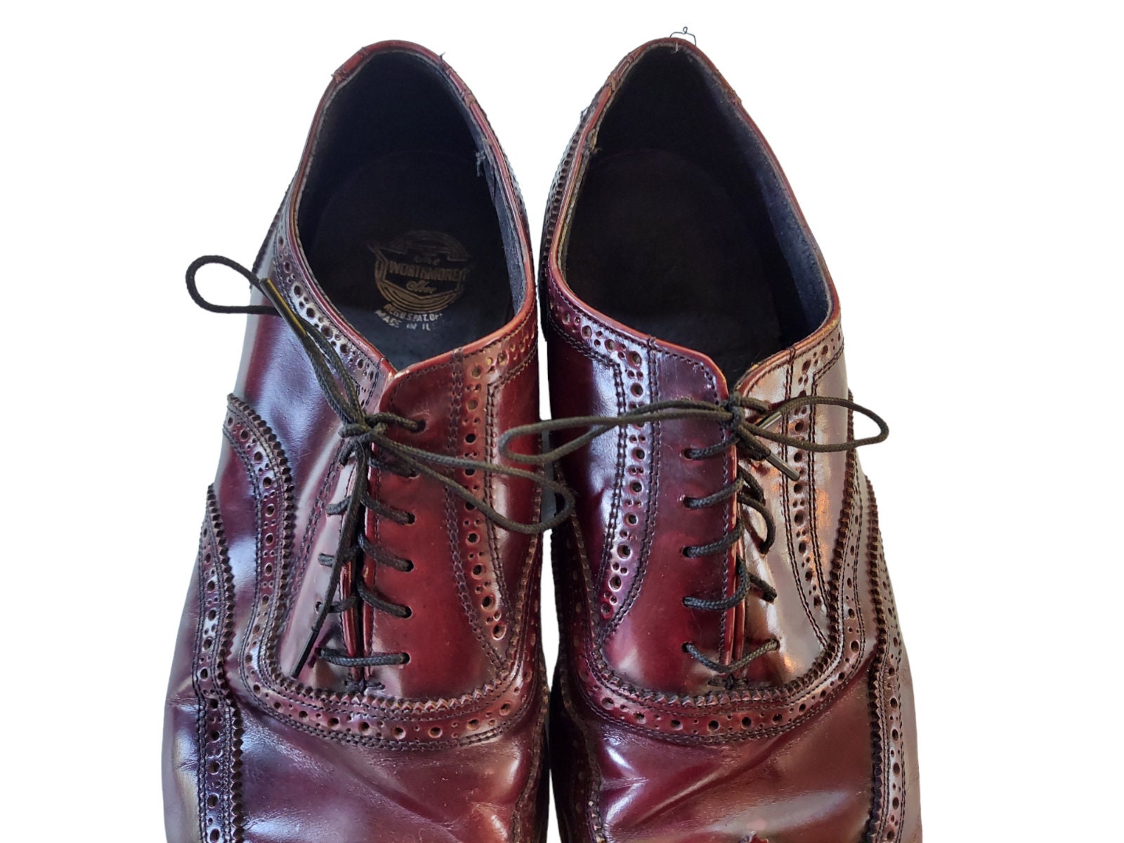 Florsheim Suede Wing Tip Oxford size burgundy 10.5 Florsheim Blue Wingtip Dress Shoes for Men for sale | eBay main image 4