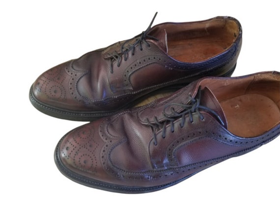 Vtg Towncraft Men's Pebble Grain Longwings Wingtip Size 10.5 D Medium