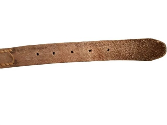 VTG UNBRANDED Men's Woven Leather Belt Size 46? - image 10