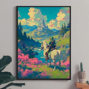 Zelda Tears of the Kingdom Poster: Hyrule&#39;s Destiny, Video Game Art (Digital Download)