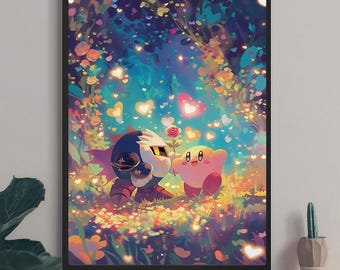 Kirby & Meta Knight Poster: Dream Team Gaming Room Art (Digital Print)