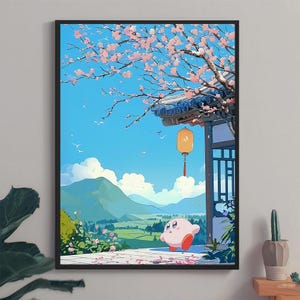 Kirby in japan poster, Kirby dream land, Anime Poster, Printable Wall Art, Kirby Wall Art, Japanese Home Decor, kirby digital print